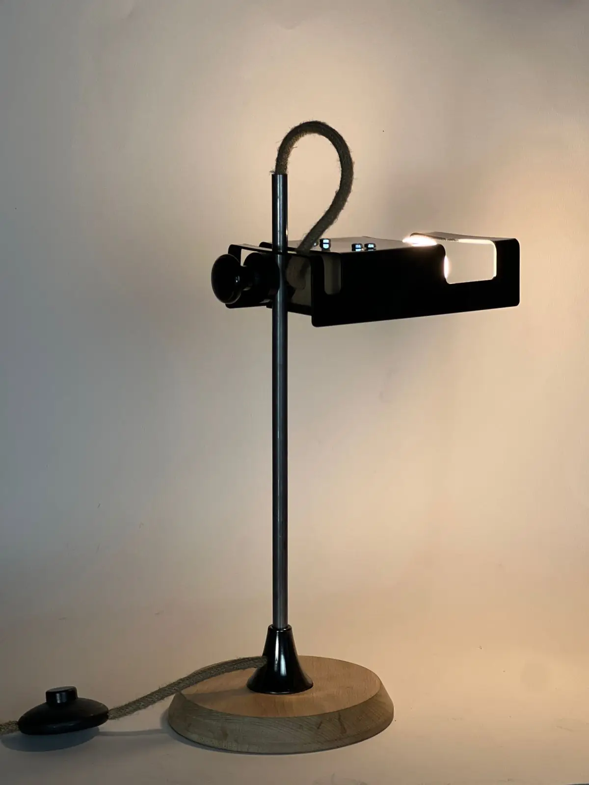 The finished Spider-209 desk lamp, studio shots